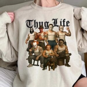 THUGLIFE Shirt, Horror Characters Sweatshirt, Trending Sweatshirt