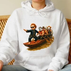 Horror Farming Boat Hoodie, Funny Halloween Hoodie