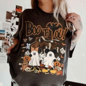 Retro Mickey Minnie Ghost Halloween Shirt