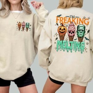 Freaking Melting Funny Halloween Sweatshirt