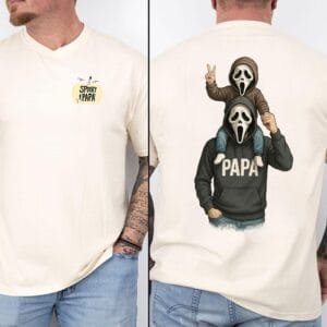 Horror Spooky Papa Shirt, Halloween Characters Shirts