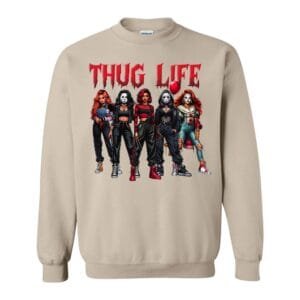 Thug Life Horror, Chicano Halloween Movie Killer Girl Sweatshirt