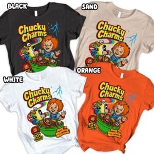 Halloween Cereal Horror Characters Graphic Shirt, Horror Characters Cereal T-Shirt