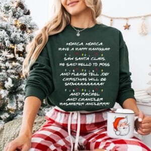Friends Christmas Sweatshirt, Phoebe's SongChristmas Party Sweatshirt