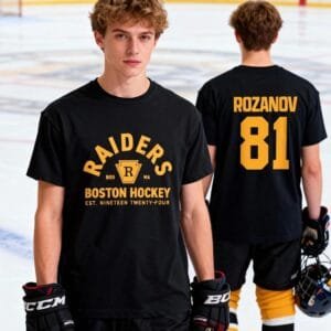 Ilya Rozanov #81-Boston Raiders Tee,Hudson Williams Connor Storrie Shirt