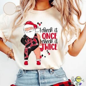 Santa I Check It Once O Check It Twice Era Inspired Unisex T-shirt